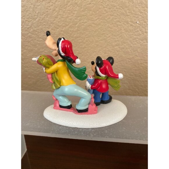 Disney Dept 56 “Stayover Goofy” Mickey & Goofy Christmas Accessory Figurine 2010 - Picture 3 of 11